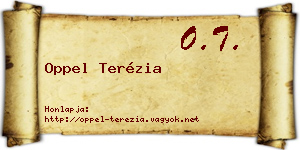 Oppel Terézia névjegykártya